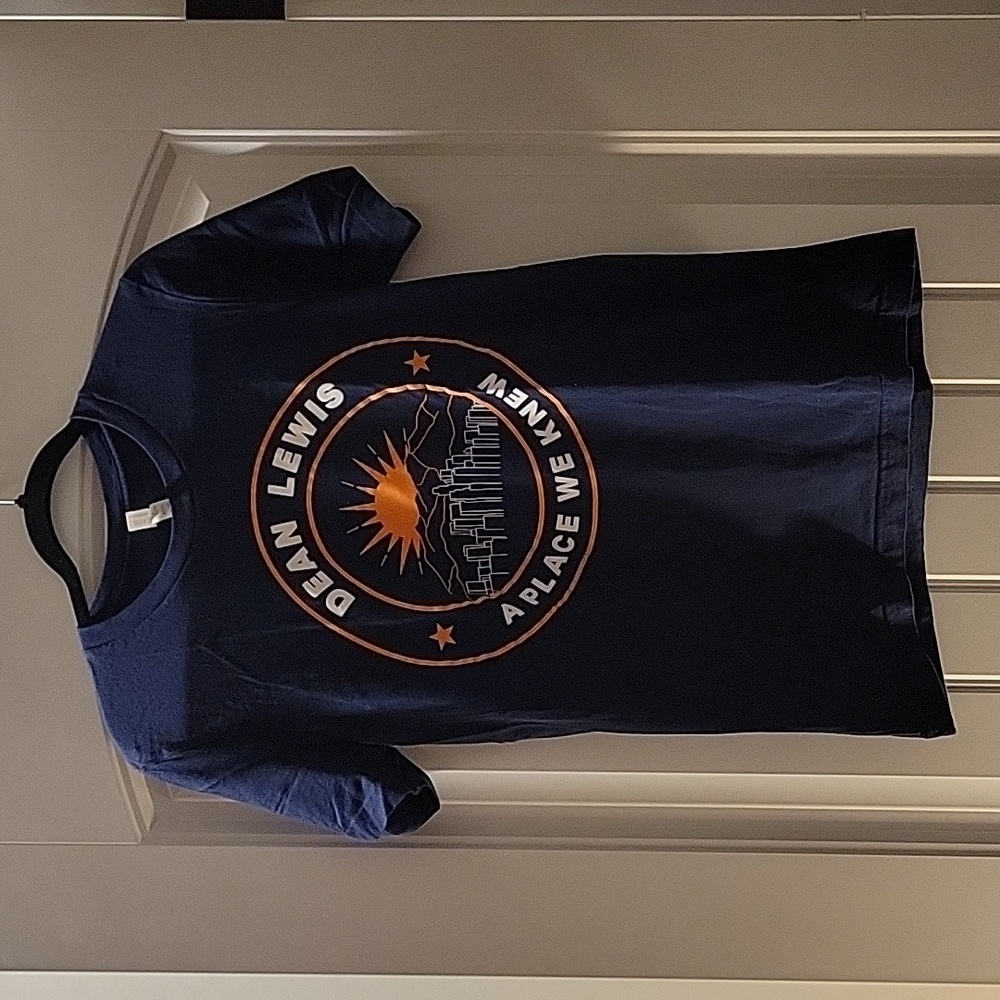 Dean Lewis A Place We Knew navy orange concert t-shirt - size medium